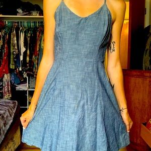 Light Denim-Colored Banana Republic Sun Dress